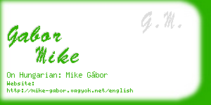 gabor mike business card